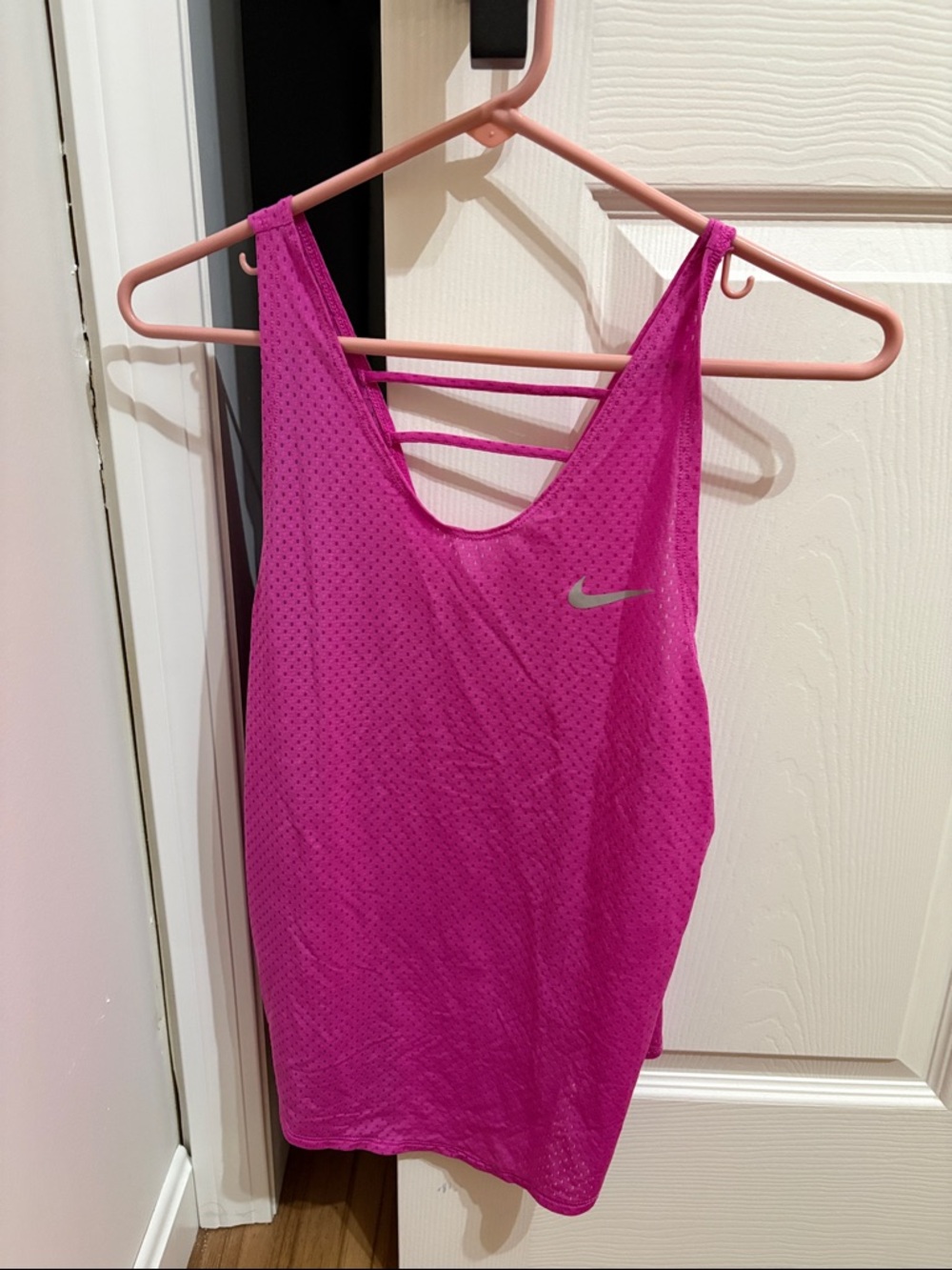 Nike Hot Pink Strappy Mesh Training Tank